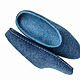 Order Blue felted Slippers-flip-flops. snezhana-snezhina (snezhanap). Livemaster. . Slippers Фото №3
