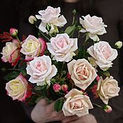 Цветы и флористика handmade. Livemaster - original item Roses from cold porcelain (polymer clay). Handmade.