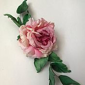 Цветы из шелка. Пионовидная роза