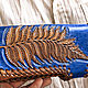 Wallet leather 'small Fern' - blue, Wallets, Krasnodar,  Фото №1