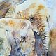 Somewhere in the Savannah watercolor Painting (brown gray elephants). Pictures. Pastelena. Online shopping on My Livemaster.  Фото №2