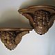 Carved wall console shelf angel oak. Sculpture. Carved decor. My Livemaster. Фото №6