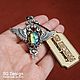 Order Silver pendant 'Margarita' Labrador, Labradorite with wings. Shard Noir - handmade jewelry. Livemaster. . Pendants Фото №3
