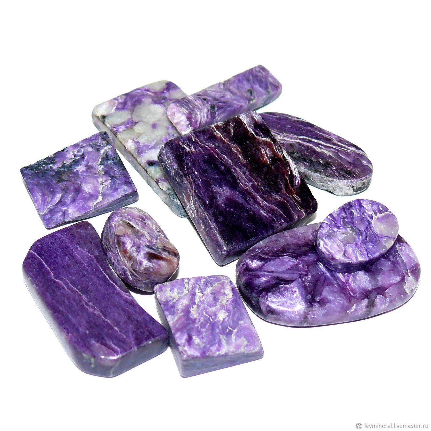 Чароит Натуральный галтовка купить в интернет-магазине Ярмарка Мастеров ...