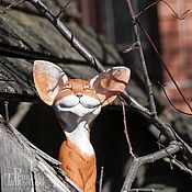 Custom-made papier-mache CAT figurine, handmade statuette