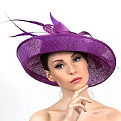 Двухцветная Бордово-розовая женская фетровая шляпка "Осенняя роза"