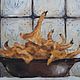 «Картофель с грибами», картина, холст/масло. Картины. Картины Юлии Вербицкой. Ярмарка Мастеров.  Фото №4