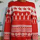 Order New Year's sweater 'Deer in love'. Knitted Things For All (matronka). Livemaster. . Mens sweaters Фото №3