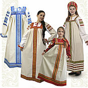 Русский стиль handmade. Livemaster - original item Copy of Copy of Copy of Сotton dress for woman and girl Nadia. Handmade.