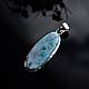Order Beautiful silver pendant from larimar in / with ' Calypso'. kvk1. Livemaster. . Pendant Фото №3