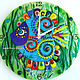 Wall clock made of glass. Underwater world. Fusing. Glass. Watch. MyFusedGlass. Online shopping on My Livemaster.  Фото №2
