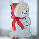 The decoration on the window, Snowman girl, Snowmen, Samara,  Фото №1
