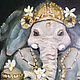 Pintura al óleo Zen Ganesh y Lotus. Pictures. Viktorianka. Интернет-магазин Ярмарка Мастеров.  Фото №2
