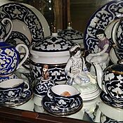 Винтаж handmade. Livemaster - original item UZBEKISTAN tea set of the 1970s, cobalt porcelain.RARE!!!. Handmade.
