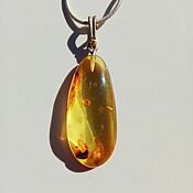 Украшения handmade. Livemaster - original item Amber Pendant Drop Yellow pendant made of natural amber. Handmade.