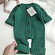 Children's knitted jumpsuit, 52-56 cm. dark green. Gift for newborn. babyshop. Online shopping on My Livemaster.  Фото №2