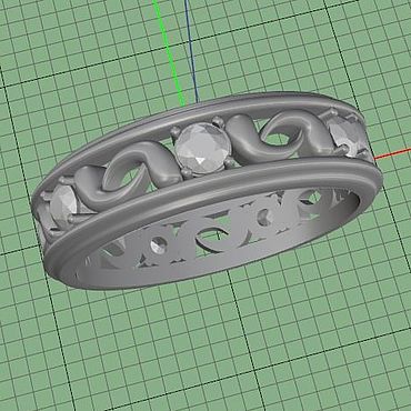 Материалы для творчества ручной работы. Ярмарка Мастеров - ручная работа 3D файл обручальные кольца (Об22) моделирование, резьба по воску. Handmade.