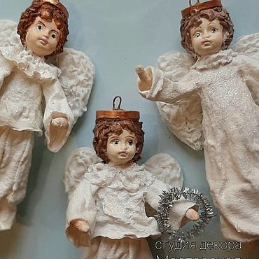 DIY ватный ангел на елку из старой куклы Барби