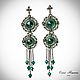 Handmade earrings. Fair Masters - handmade. Buy Green earrings Alice. Green crystals. Earrings - `chandelier`.. Handmade.  green. Green earrings. PROM. Earrings for prom.
