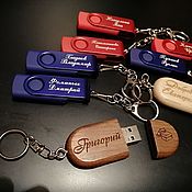 Сувениры и подарки handmade. Livemaster - original item Flash drive with engraving, flash drive with UV printing, branding. Handmade.