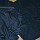 Натуральный шелковый крепдешин тёмно-синего цвета. Ткани. IdeaSeta          Итальянские ткани. Интернет-магазин Ярмарка Мастеров.  Фото №2