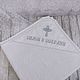 Baptismal towel with a corner 'Save and preserve'. Baptism towel. Happy White. Online shopping on My Livemaster.  Фото №2