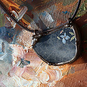 Комплект браслетов: из камней и металла «Космос и мотылек»