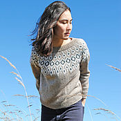 Одежда handmade. Livemaster - original item Tweed jumper, sweater "DROPS ROSA" from the Italian merino. Handmade.