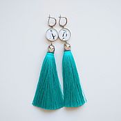 Украшения handmade. Livemaster - original item Earrings with silk tassels Golovanova gannets. Handmade.