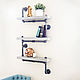 «S-shelf» — Полки в стиле лофт для книг из дерева и труб. Полки. Макар (vstileretro). Интернет-магазин Ярмарка Мастеров.  Фото №2