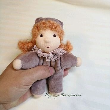 Куклы и игрушки ручной работы. Ярмарка Мастеров - ручная работа Куколка - карманная 13см. Handmade.