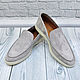 Men's loafers made of genuine suede, in beige color!. Loafers. SHOES&BAGS. My Livemaster. Фото №4
