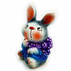 Order Ceramic figurine 'Steering Wheel Rabbit'. aboka. Livemaster. . Figurine Фото №3