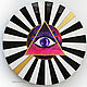 'The All-seeing eye' round painting D 40 cm. Pictures. Art by Tanya Shest. Online shopping on My Livemaster.  Фото №2