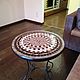 Coffee table with mosaic D-60cm. Tables. Marjana. My Livemaster. Фото №4