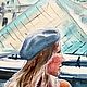 Картина Париж и девушка в кафе. Картины. Anna-volodina. Интернет-магазин Ярмарка Мастеров.  Фото №2