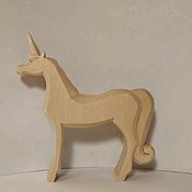Материалы для творчества handmade. Livemaster - original item Wooden Billet toy souvenir Unicorn simple. Handmade.