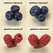 Материалы для творчества handmade. Livemaster - original item Silicone mold raspberry Double 1-2, blueberry Tee 1-2. Handmade.