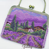 Сумки и аксессуары handmade. Livemaster - original item Handbag beaded theatrical evening Provence Lavender dreams. Handmade.