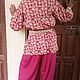 Рубашка кимоно из хлопка ( + штаники). Халаты. SaraswatyShop Шали Пледы Палантины. Ярмарка Мастеров.  Фото №5