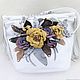 Handbag large white leather 'Yellow roses'. Classic Bag. wool gifts. Online shopping on My Livemaster.  Фото №2
