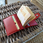 Сумки и аксессуары handmade. Livemaster - original item Mini money clip (red, black, brown, red). Handmade.