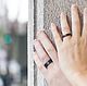 Обручальные кольца из титана и карбона от WickerRing