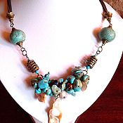 Украшения handmade. Livemaster - original item necklace turquoise surf. Handmade.