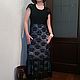 Knitted Dress Black Orchid, loin knitting. Dresses. Natalia Bagaeva knitting (nbagaeva). My Livemaster. Фото №4