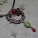 Copper pendant with jadeite and visuvianum Currant. Pendant. moyaksessyar. My Livemaster. Фото №6