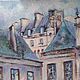 Oil painting of the Roof of Paris (beige gray-green urban landscape), Pictures, Yuzhno-Uralsk,  Фото №1