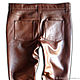 Brown leather jeans for men made of genuine leather. Mens pants. Lollypie - Modiste Cat. My Livemaster. Фото №4