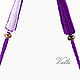Shoulder bag: lilac with beads. Crossbody bag. Valti. My Livemaster. Фото №6