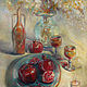 Oil painting 'Bouquet with Snow berries and pomegranates', 90-70, Pictures, Nizhny Novgorod,  Фото №1